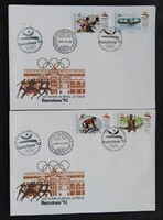 F4136-9d / 1992 Olimpia bélyeg FDC-n plusz emlékbélyegző