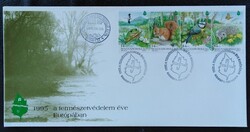 F4295-8c / 1995 A természetvédelem éve bélyegcsík FDC-n