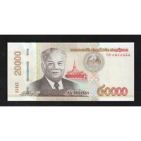 Laosz,20000 kip 2020 UNC