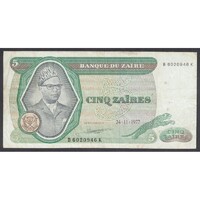 Zaire,5 zaires 1977 F