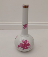 Hibátlan! Herendi porcelán rózsaszín Apponyi mintás egyszálas váza