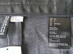 H&M-es régebbi DIVIDED fekete műbőr kantáros szoknya ( 36-os )