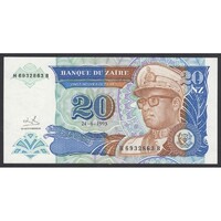 Zaire,20 zaires 1993 UNC