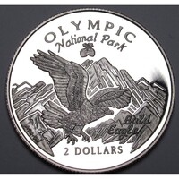 Cook-szigetek,2 dollars 1996 PP - Olympic Nemzeti Park UNC ezüst 10g500