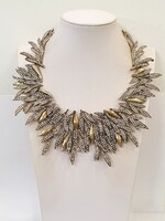 Eredeti Oscar de la Renta Crystal Leaf Nyaklánc