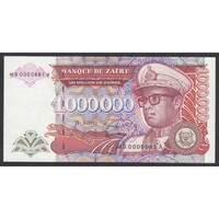 Zaire,1.000.000 zaires 1993 - LOW SERIAL UNC