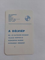 DÉLVIÉP DÉL-DUNÁNTÚLI  VÍZÜGYI ÉPÍTŐ VÁLLALAT  kártyanaptár 1983