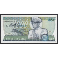 Zaire,1000 zaires 1985 UNC