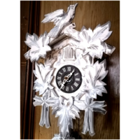 Carved original Schwarzwaldi cuckoo clock in Provencal style