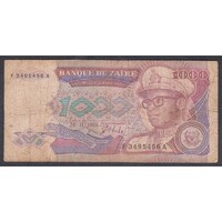 Zaire,1000 zaires 1989 F