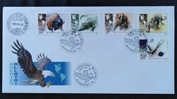 F4449-52+4953d /1998 Földrészek állatai - Amerika bélyegsor + blokk bélyeg FDC-n plusz emlékbélyegző