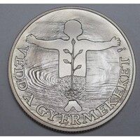 Magyarország,500 forint 1989 - Védd a gyermekeket UNC ezüst 28g900