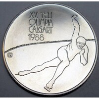 Magyarország,500 forint 1986 - Calgary téli olimpia UNC ezüst 28g900