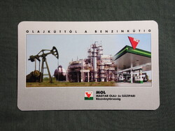 Kártyanaptár,MOL,Magyar olaj és gázipari Rt.,olajkút,olajfinomító,benzinkút, 1996   (7)