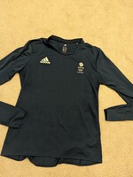 ADIDAS climalite férfi M-es hosszú újjú sport felsőrész , tengerészkék színben. 2018-as téli olimpia