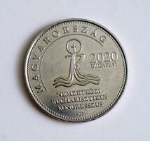 50 forint , Eucharisztikus Kongresszus Budapest 2020 , emlékérme , 2021 Magyarország , 34.