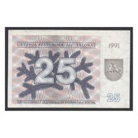 Litvánia,25 talonas 1991 aUNC+