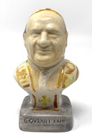 XXIII. János pápa gyűjtői bontatlan olasz adóügyi zárjeggyel porcelán mellszobor RZ
