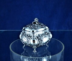 BEAUTIFUL, ANTIQUE, SILVER SUGAR BOX, HANAU, CA. 1890!!!