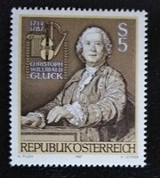 A1905 / Ausztria 1987 Cristoph Willibald Gluck - zeneszerző bélyeg postatiszta