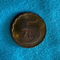 Lengyelország - Poland - 5 zloty 1988 coin - UNC