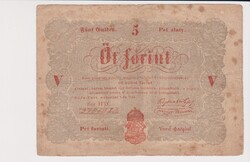 Kossuth bankó 5 forint  1848 F
