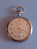 1908 Year-Old Fully Functional 900 Silver Tipped IWC Schaffhausen Half-Cronometer Pocket Watch for Sale