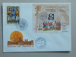 FDC 1996. Bélyegnap (69.) Hungária 1100, Hadvezérek, Vérszerződés - blokkal  /1.100,-/