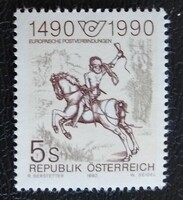 A1978 / Ausztria 1990 Az európai postai útvonalak 500. évfordulója bélyeg postatiszta