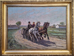 BENEDEK GYÖRGY oil painting framed