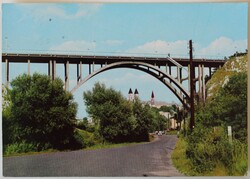 Képeslap, Veszprém, Viadukt a várral 1978 (P4)
