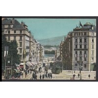 Switzerland, Geneva - Mont Blanc Street 1910