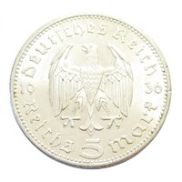 Németország,5 reichsmark 1936 A EF+ ezüst 13.88g900