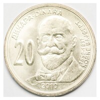 Szerbia,20 dinara 2010 - Georg Weifert Jugoszláv Nemzeti Bank kormányzója aUNC+