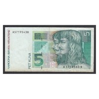 Horvátország,5 kuna 1993 F