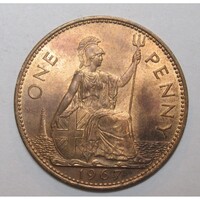 Egyesült Királyság,1 penny 1967 aUNC+