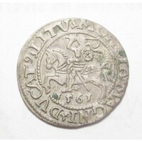 Litvánia,II. Zsigmond 1/2 garas 1565 EF ezüst 1.20g