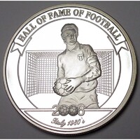Uganda,2000 shillings 2006 PP - A futball legendái - Dino Zoff UNC ezüst 24.80g
