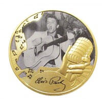 Gibraltár,1 crown 2021 PP - Elvis Presley - Dont Be Cruel/Hound Dog UNC réz