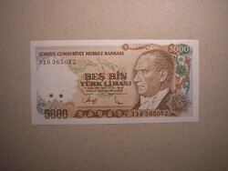 Törökország - 5000 Líra 1990 UNC