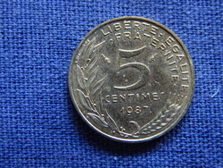 Franciaország 5 Centimes 1987
