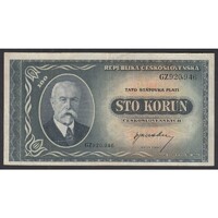 Csehszlovákia,100 korun 1945 F