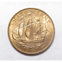 Egyesült Királyság,Half penny 1967 aUNC+ réz