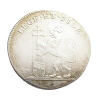 Magyarország,I. Ferenc magyar királlyá koronázási zseton 1792 - Buda VF+ ezüst 4.41g
