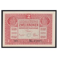 Magyarország,2 kronen/korona 1917 - 7000 FELETTI SZÉRIASZÁM aUNC+