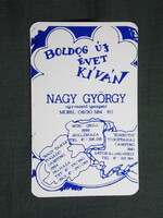 Kártyanaptár,Nagy György,Mini grill Hollóháza,Nagy fogadó kemping,Pálháza,Sátoraljaújhely,1997   (7)