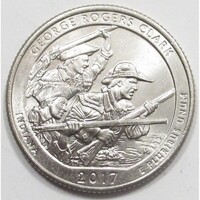 USA,quarter dollar 2017 D - George Rogers Clark aUNC+ réz