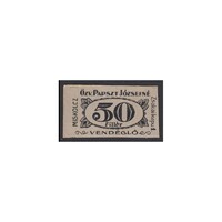 Magyarország,50 fillér 1919 - Özv. Papszt Józsefné Vendéglő Miskolc aUNC+