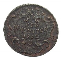 Ausztria,Mária Terézia 1 krajcár 1762 G VF réz