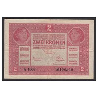 Magyarország,2 kronen/korona 1917 - A széria F